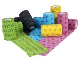 Бинт VitaVet (бандаж) самофикс ГОРЬКИЙ цветной 7,5 см х 4,5 м (12 шт/уп)