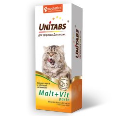 ЮНИТАБС Паста для кошек, 120 мл Malt+Vit paste U309
