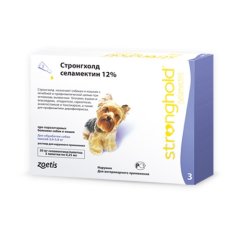 Стронгхолд для собак 2,6 - 5 кг, 3 пипетки 30 мг