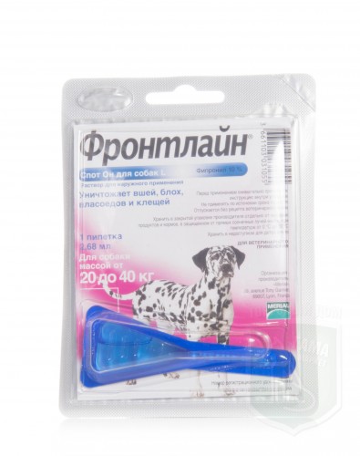 Фронтлайн Спот Он для для собак от 20 до 40 кг, L (1 х 2.68 мл)