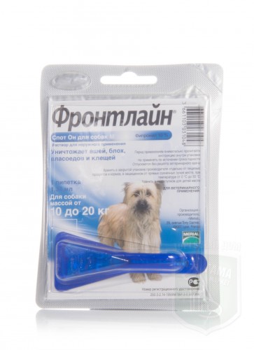 Фронтлайн Спот Он для для собак от 10 до 20 кг, M (1 х 1.34 мл)