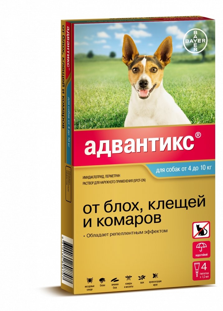 Адвантикс 100 для собак 4-10 кг