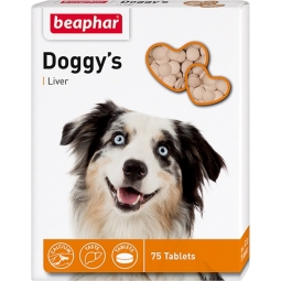 Беафар Витамины д/собак DOGGYS+LIVER, 75 таб (уп/12 шт) 12504