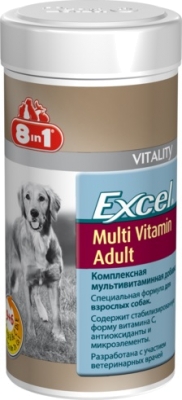 8 в 1 Мультивит добавка д/cобак, 70 табл. Ехcel Multi Vitamin Adult