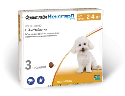 Фронтлайн НексгарД Таблетки д/собак 2-4 кг 11,3 мг, 3 таб
