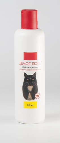 Шампунь Демос- Люкс для кошек против блох, вшей, власоедов, клещей, 200 мл