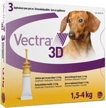 Вектра 3D капли д/собак 1,5-4кг инсектоакарицидные 0,8мл*3пипетки