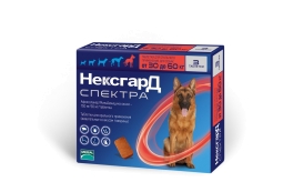 Нексгард Спектра XL 30 - 60 кг жевательные таблетки №3