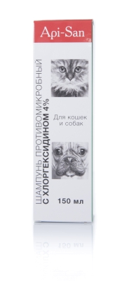 Шампунь противомикробный с хлоргексидином 4%, фл. 150 мл