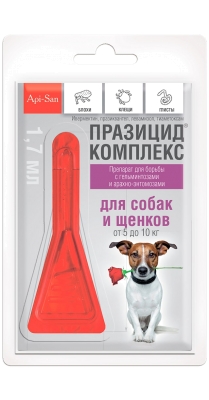 Празицид-комплекс капли на холку д/собак 5-10 кг,1*1мл пипетка  /упак 10шт/