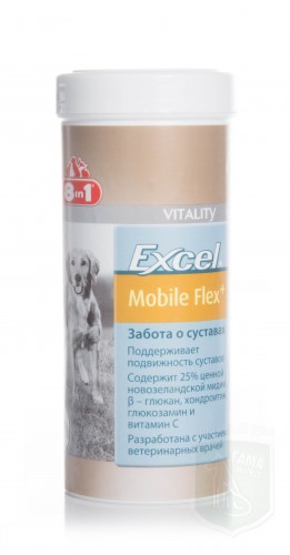 Комплексная добавка д/соб с глюкозамиом Excel Mobile Flex+, 150г