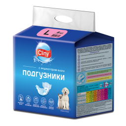 КЛИНИ Подгузники д/собак L 8-16 кг, №8 К204