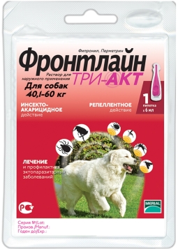 Фронтлайн Три-Акт XL 40,-60кг пипетка 6мл