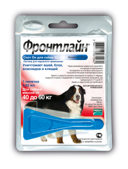 Фронтлайн Спот-ОН для для собак от 40 до 60 кг, XL (1 х 4.02 мл)