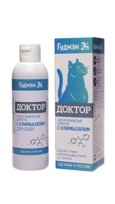 Шампунь ДОКТОР с климбазолом д/кошек, 200мл